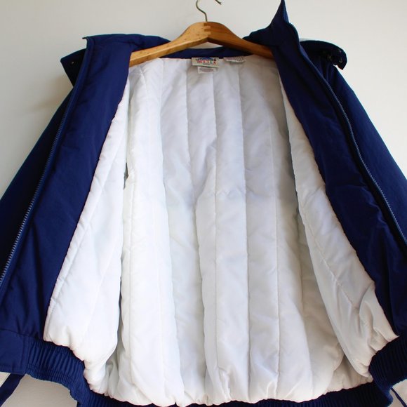 Vintage Adidas Blue Color Block Winter Jacket - Picture 11 of 14